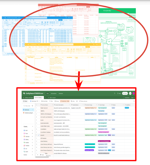 Airtable catalog — example view